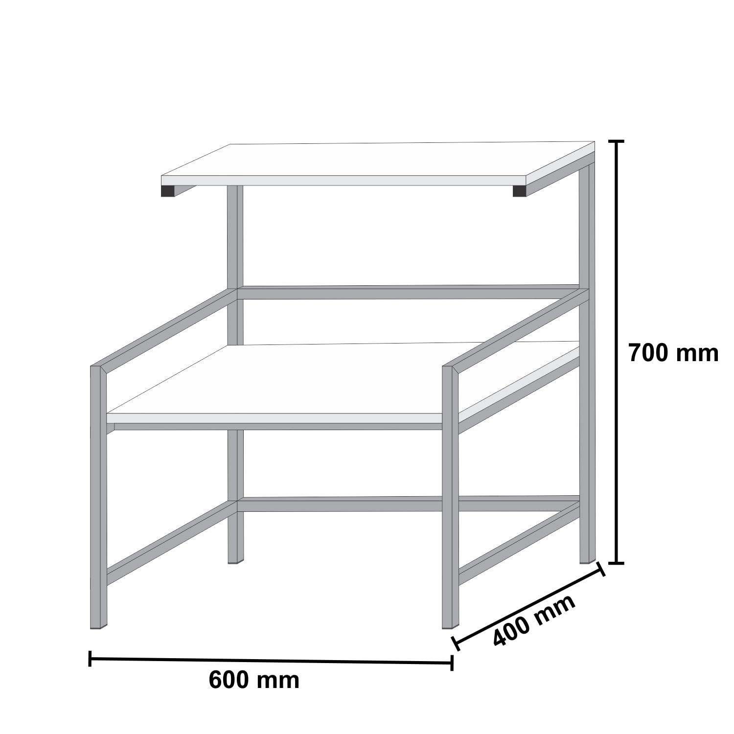Urban Decor Microwave Kitchen Oven Rack Microwave Shelf Double Layer Home Oven Rack Rice Cooker Rack Storage Rack Salt Shaker Se